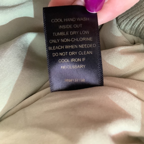 NWT House of Harlow 1960 bomber jacket olive/army green - Picture 11 of 14